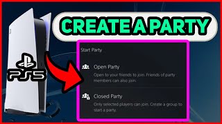 PS5 HOW TO CREATE A PARTY NEW!