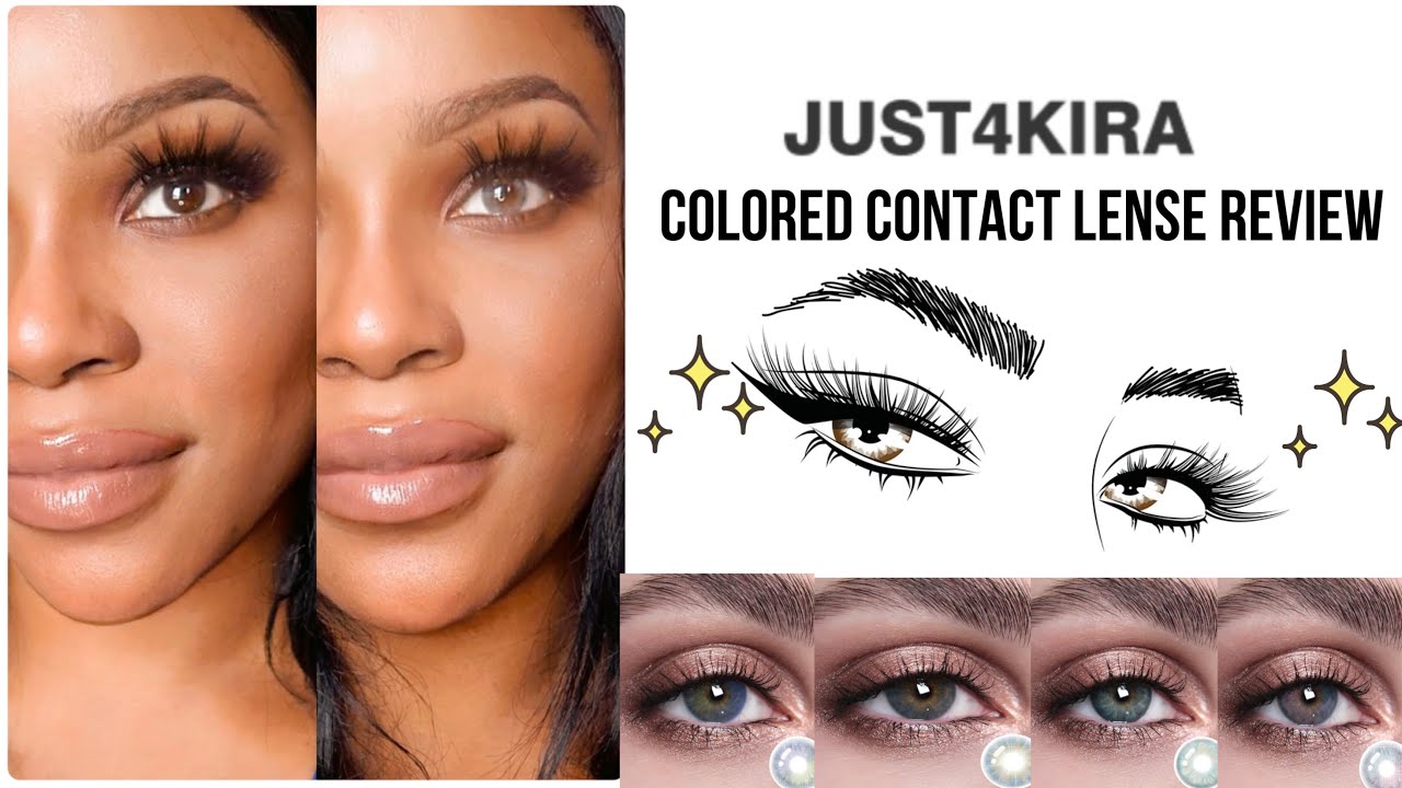 JUST4KIRA colored contact lenses review YouTube