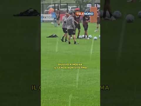 Video Diluvio universale a Moena durante l'allenamento del Genoa