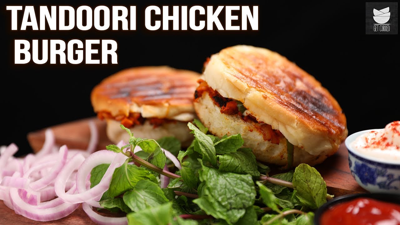 Tandoori Chicken Burger Pan Grilled Chicken Burger Chicken Burger