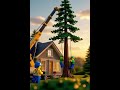 Lego crane tree removal #newmusic #lego #treeremoval