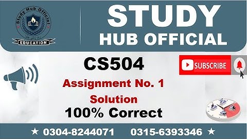 CS504 Assignment 1 Solution Spring 2023, CS504 Assignment 1 solution 2023, CS504 assig 1 solution