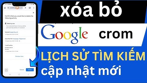 Cách xóa tất cả lịch sử trong Google Chrome,