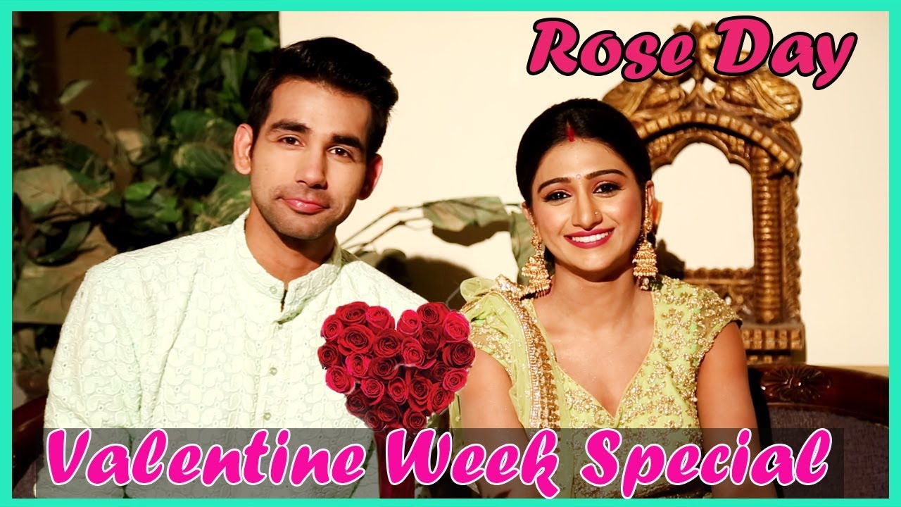 Mohena Singh & Rishi Dev Aka Kirti & Naksh Celebrate ROSE DAY - Valentine's Day 2018  Special