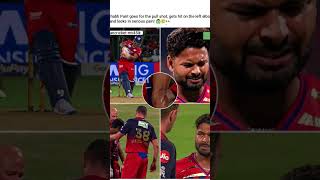 Rishabh Pant goes for the pull shot, gets hit on the left elbow, 🙆‍♂️🥲👀#IPL2026#RCBvLSG