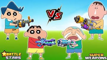Shinchan kazama bo masao got super weapons in battle stars 😱🔥 | shinchan battle stars funny game 😂