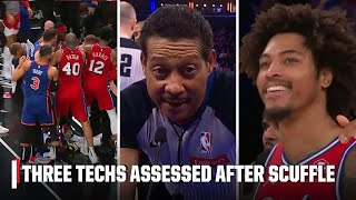 Kelly Oubre Jr. and Donte DiVincenzo got into it 🍿 | NBA on ESPN