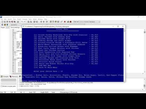 Food Ordering System in C Programming with Source Code - CodeAstro ...