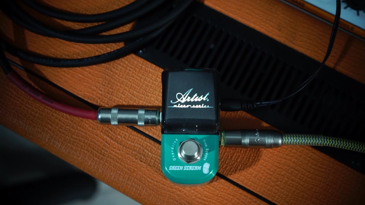 Green Scream Guitar Pedal Review - cheap drive pedal from Artist Guitars - YouTube