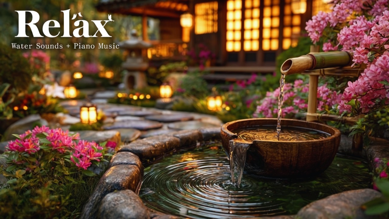 Calming Piano & Gentle Water Sounds 🌿 Stress Relief, Anxiety Healing, Deep Sleep Music