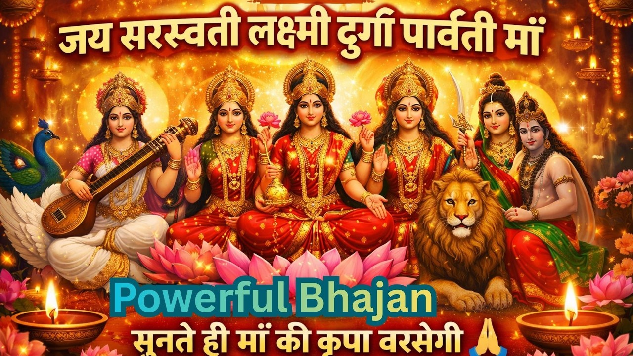 Friday Special | Mata Rani Bhajan | जय सरस्वती लक्ष्मी दुर्गा पार्वती माँ | Non Stop Devi Bhajan