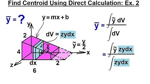 Mechanical Engineering: Centroids in 3-D (15 of 19) Centroids=? Using Direct Calculation: 2***