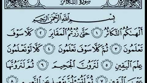 سورة التكاثر بصوت القارئ سالم سالم قراءة هادئ