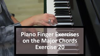 Piano Finger Exercise #20 on the Major Chords, Second Inversion-Fingers 1,2,4