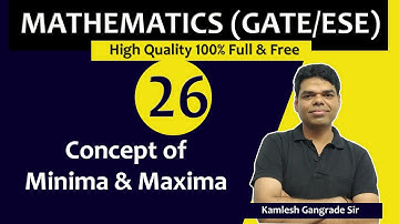 Lec 26 Concept of  Maxima & Minima