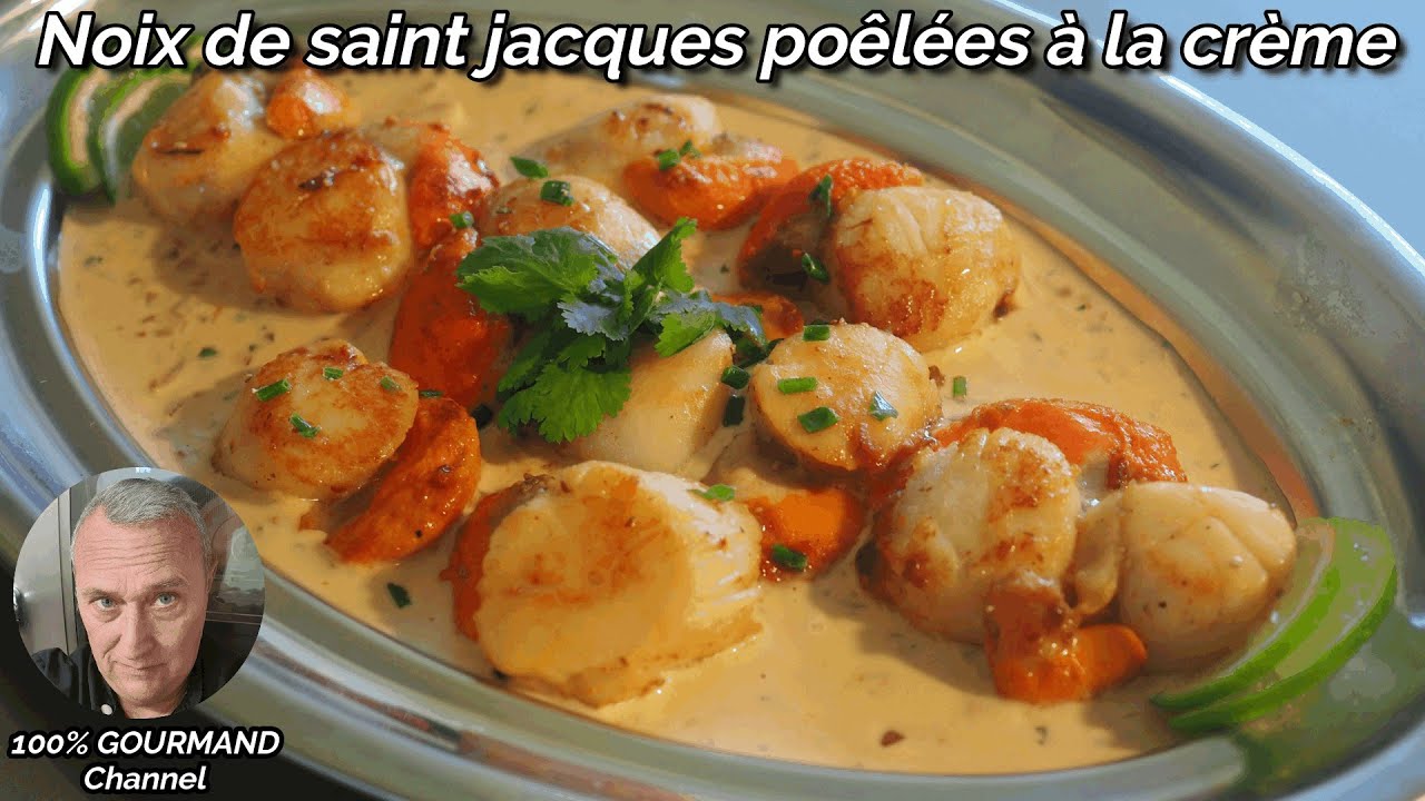 Recette des noix de saint jacques poêlées à la crème