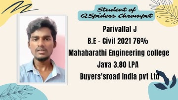 Successfully placed as a Front End Developer | Student Review & Experience at QSpiders Chrompet