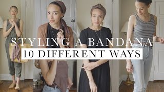 How To Tie A Bandana or Silk Scarf (10 Easy and Unique Ways!) | Authentic by Frani