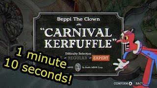 Cuphead Glitchless Speedrun: Carnival Kerfuffle (1:10)