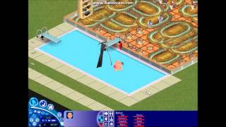 The Sims 1 Glitch: Grim Reaper in the swimming pool