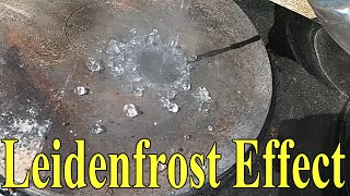 Water Reacting To Very Hot Surface - Leidenfrost Effect
