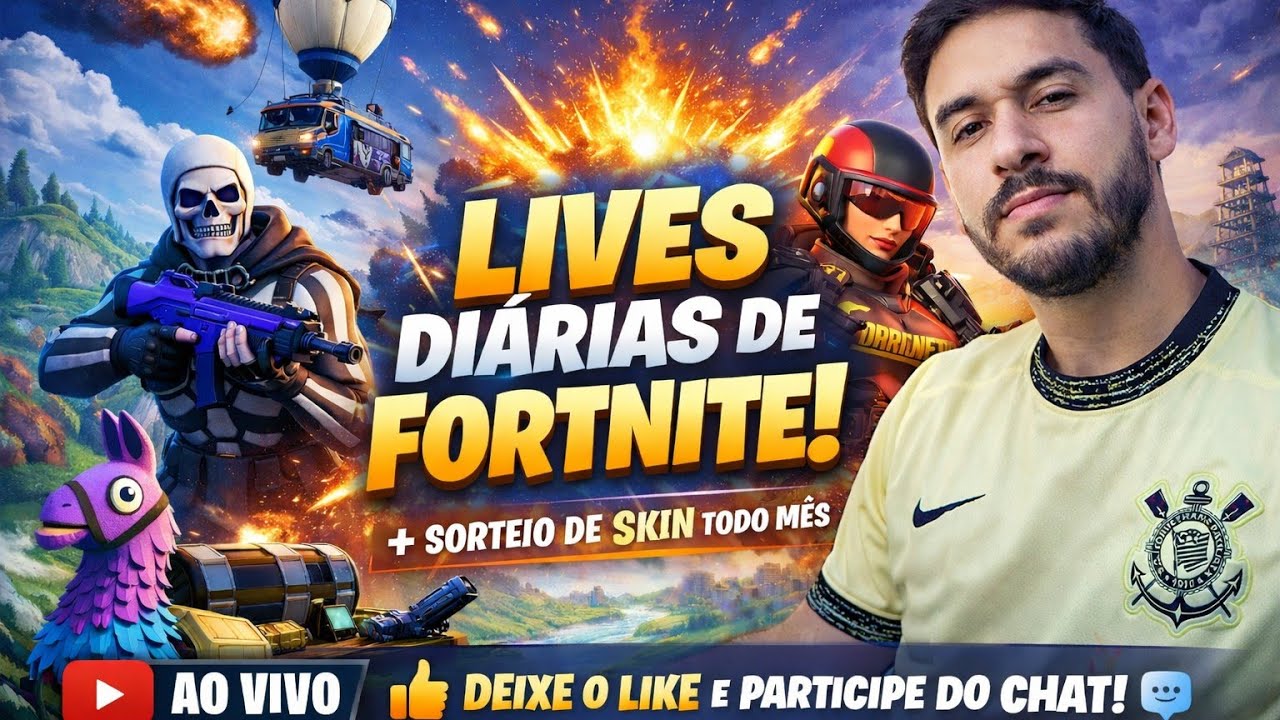 🔴  FORTNITE AO VIVO  - A VOLTA 2- 75/100 - DEIXA O NICK NO CHAT