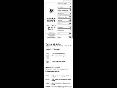 JCB 1CX 208S   Service Manual