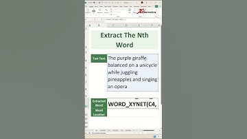 Extract nth word from text string in Excel - Excel Tips and Tricks