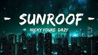 Nicky Youre, dazy - Sunroof (Lyrics) i got my head out the sunroof  | 30mins - Feeling your music