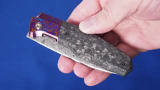 Couteau Ckf Philippe Jourget Fif20 Timdam Damasteel Timascus Shred Cf