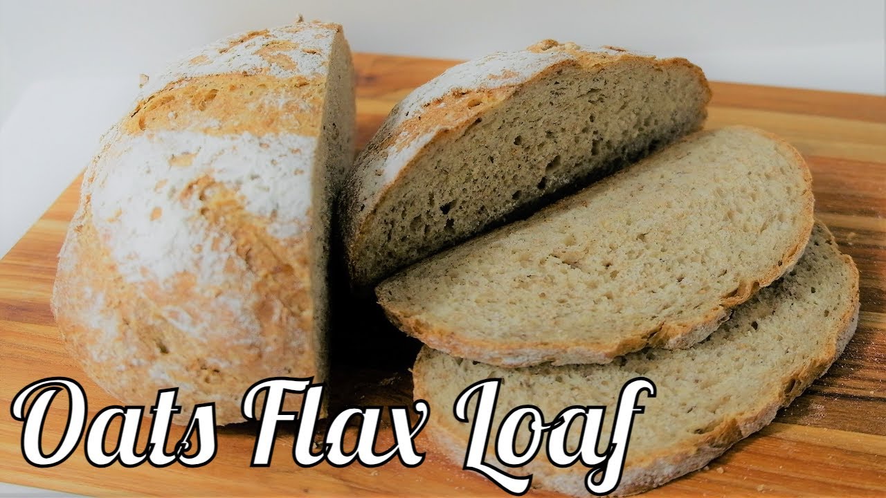 Whole wheat bread with oatmeal and flaxseeds