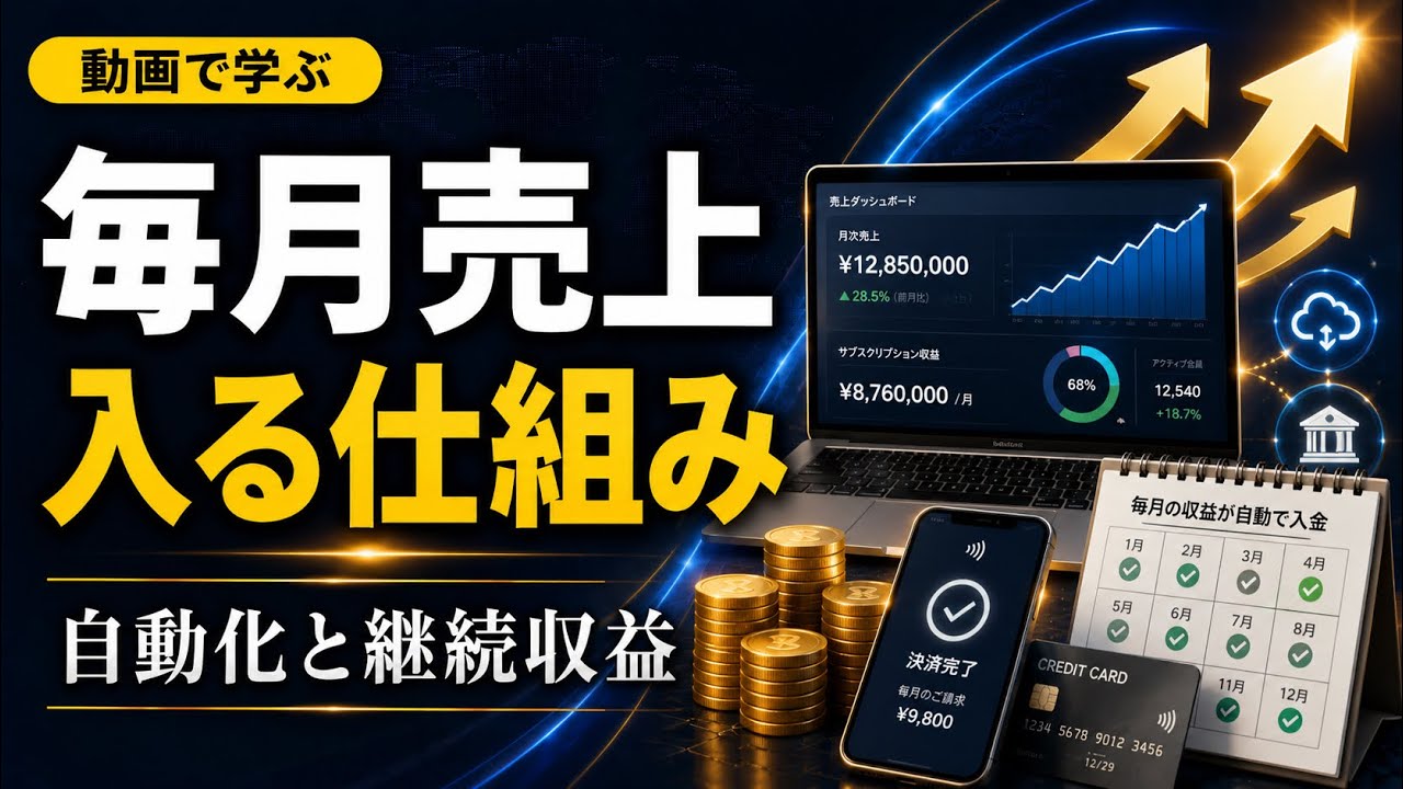 知らないと損する！毎月売上が入る仕組みの作り方 - YouTube