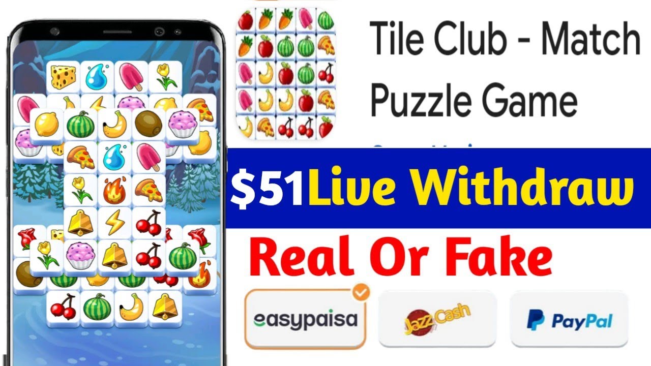 Tile Club App Withdrawal Proof | Tile Club App Real Or Fake | Tile Club matching game | Tille Club