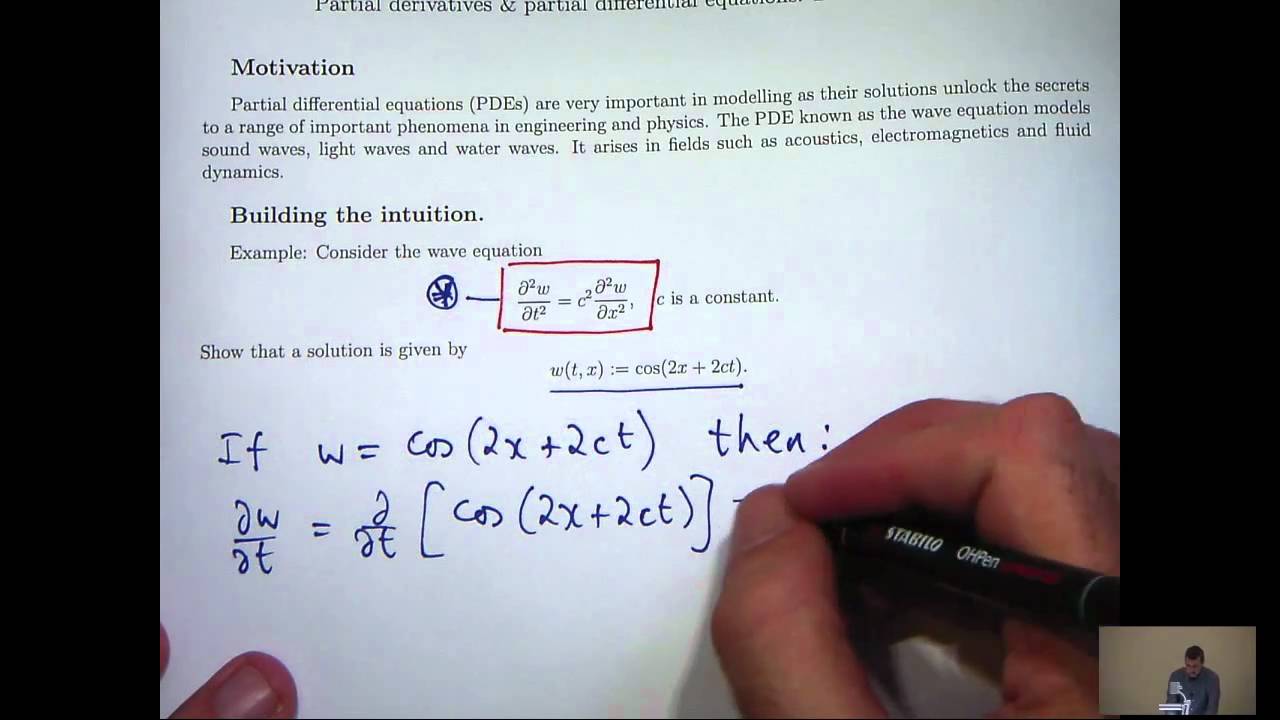 ⁣Partial derivatives and PDEs tutorial