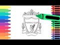 How to Draw Liverpool FC Badge - Drawing the Liverpool Logo- Coloring Pages for kids- Tanimated Toys