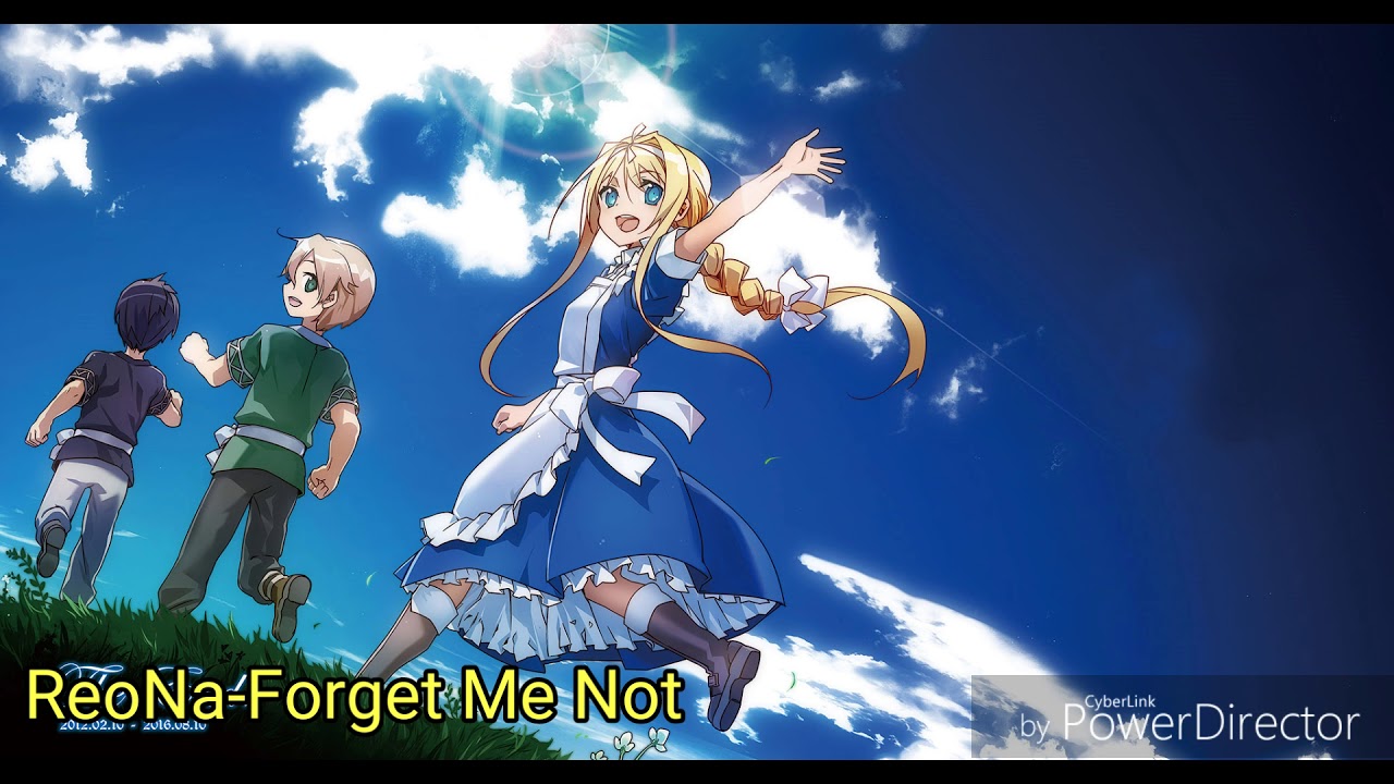 Sword Art Online Alicization Ed2 Reona Forget Me Not Youtube