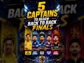 5 captains to reach back to back ipl finals 🥵🥶 #amazingfacts #mastifacts #viral #ipl2026