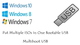 how to put multiple iso files in one bootable usb disk | create multiboot usb disk