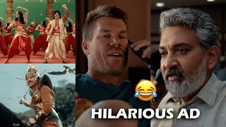 SS Rajamouli And David Warner Hilarious Ad | CRED | Filmyfocus.com