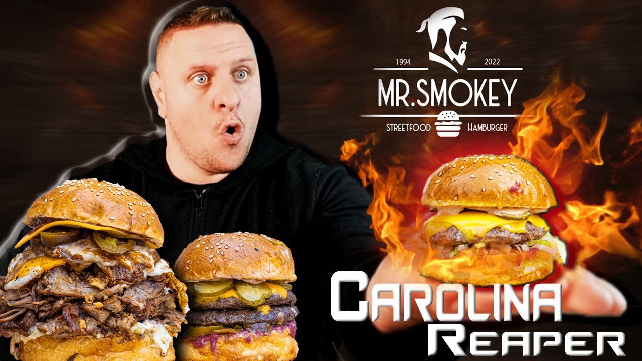 Brutál nagy burgerek🤯❗És egy Carolina Reaper burger🔥💪-Mr.Smokey