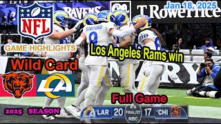 Chicago Bears vs Los Angeles Rams  Wild Card Full Game Highlights NFL Jan 18, 2025.