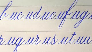 How To Write Small U Connected In Copperplate Handwriting Script