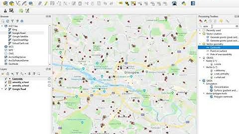 QGIS Tutorial merging OSM polygons and points