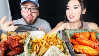 New! Flavors WINGSTOP BONELESS MUKBANG!!! EATING SHOW