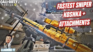 Fastest Sniper KOSHKA + attachments#codm #koshkagunsmith