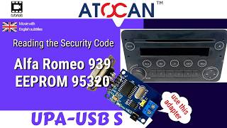 Reading the Security Code from an Alfa Romeo 939 (EEPROM 95320) using UPA-USB S