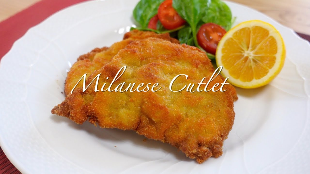 How to make Milanese Cutlet ｜Italian Pork Cutlet｜ミラノ風カツレツ｜イタリアン｜ポークカツレツ