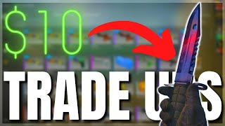 $10 TO A KNIFE BY DOING CS:GO TRADE UPS! (EP. 1)
