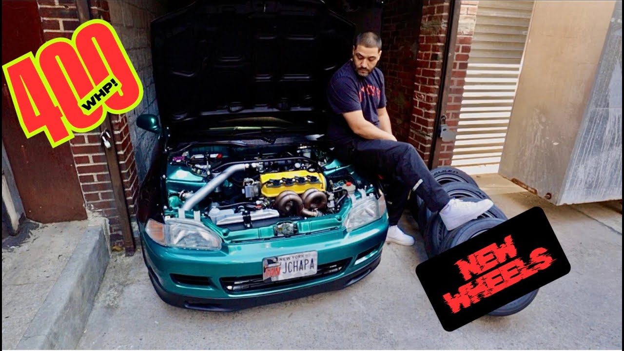 Racing Wheel & Tire Combo 🛞🔥400HP Turbo D16 Honda Civic Eg 😬🫣