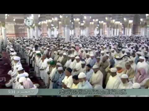 صلاة الفجر من المسجد النبوي السبت 7 1 1438 الشيخ أحمد طالب حميد